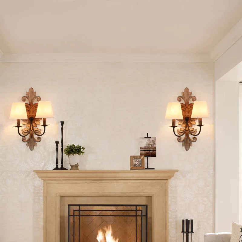 American Country Retro French Wall Lamp Living Room Background Wall Bedroom Bedside Stairs