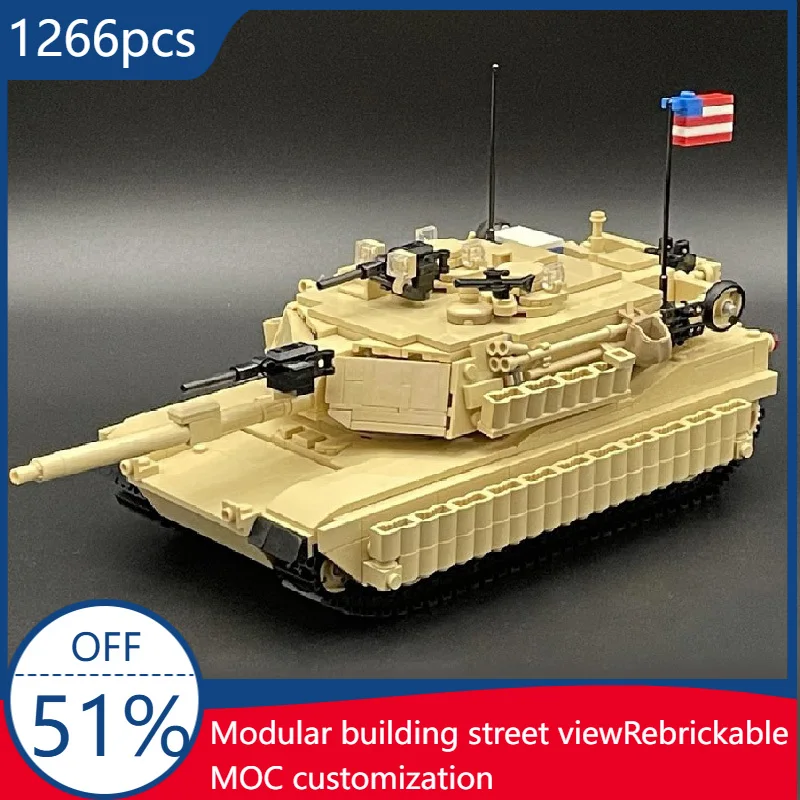 

1266 PCS MOC Famous Main Battle Tank Technical Building Blocks Model Mini Bricks Toys MOC Construction Set Gift For Adults Teens