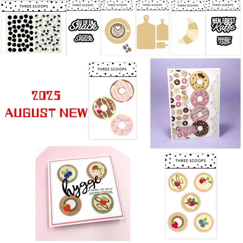 دونات ولكن أول قهوة Utting يموت سجل القصاصات مذكرات الديكور قالب النقش الاستنسل لتقوم بها بنفسك بطاقات المعايدة اليدوية 2025 جديد #1