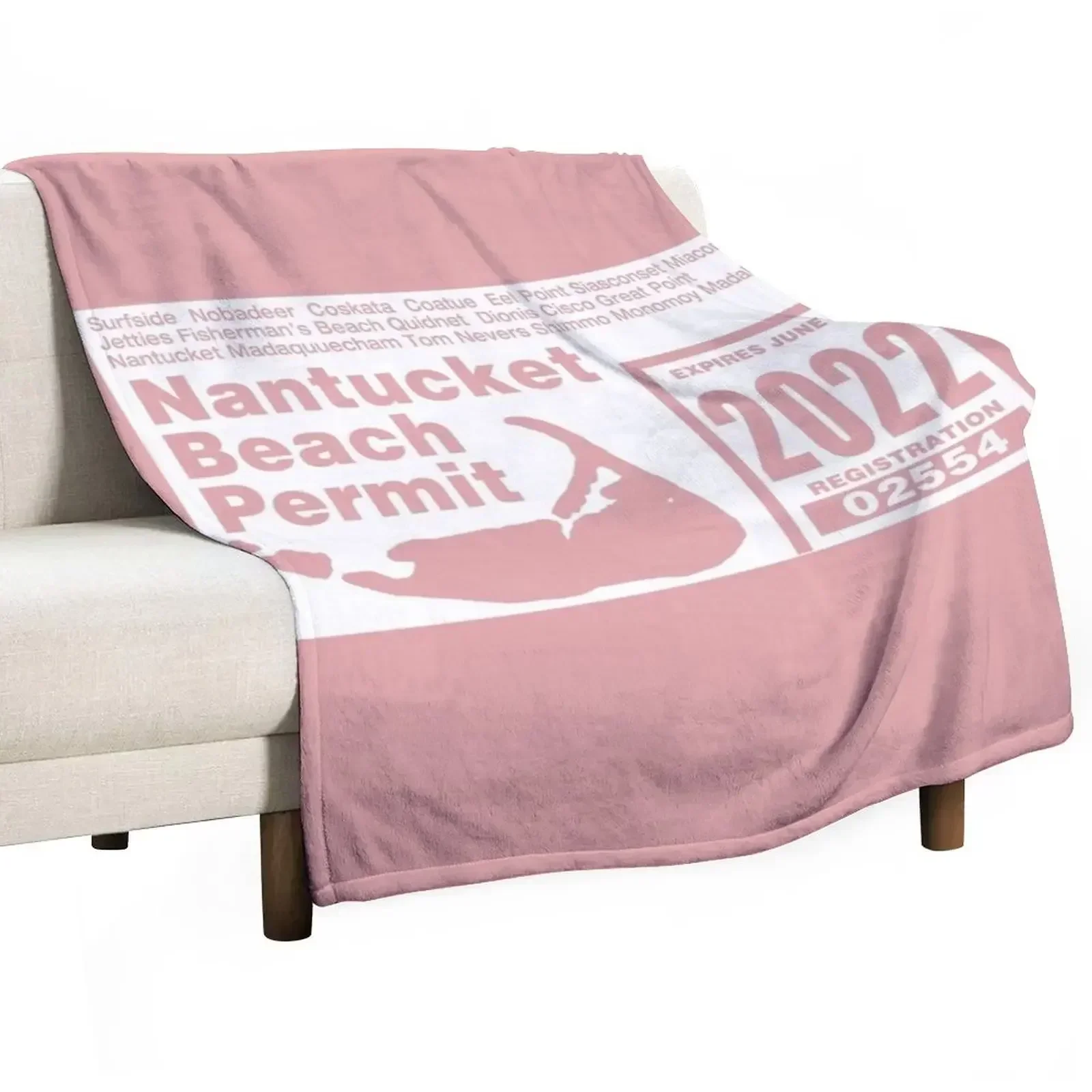 Nantucket off road permit 2022 Throw Blanket Plaid on the sofa Soft Plaid Beautifuls warm winter Softest Sofa Quilt Blankets