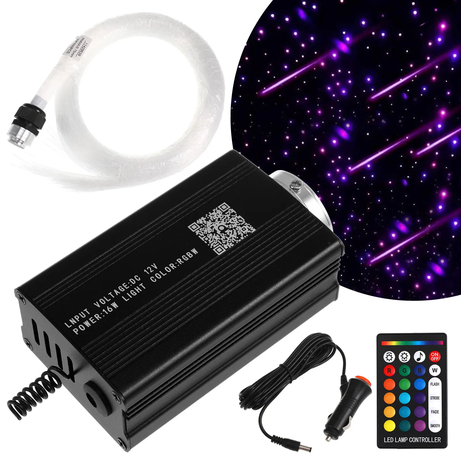 

1Set Headliner Kit Car Interior Ambient Lighting Roof Dome Light with 3 Control Modes Multi Color ABS Plastic Long