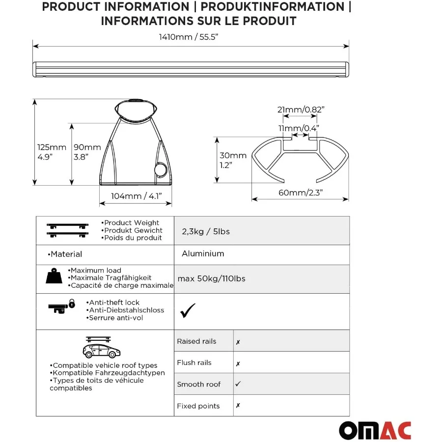Roof Rack Cross Bars for Honda CRV 20072011 Lockable 110Lbs Capacity Aluminium Black 2Pcs Suitable for Cargo Carriers Kayak Can