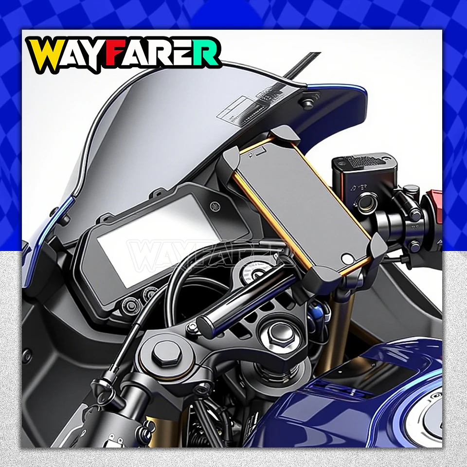 For YZF-R3 R25 YZFR3 YZFR25 2019-2025 2024 2023 2022 Motocycle Smart Phone Holder Navigation GPS Plate Bracket Adapt Part