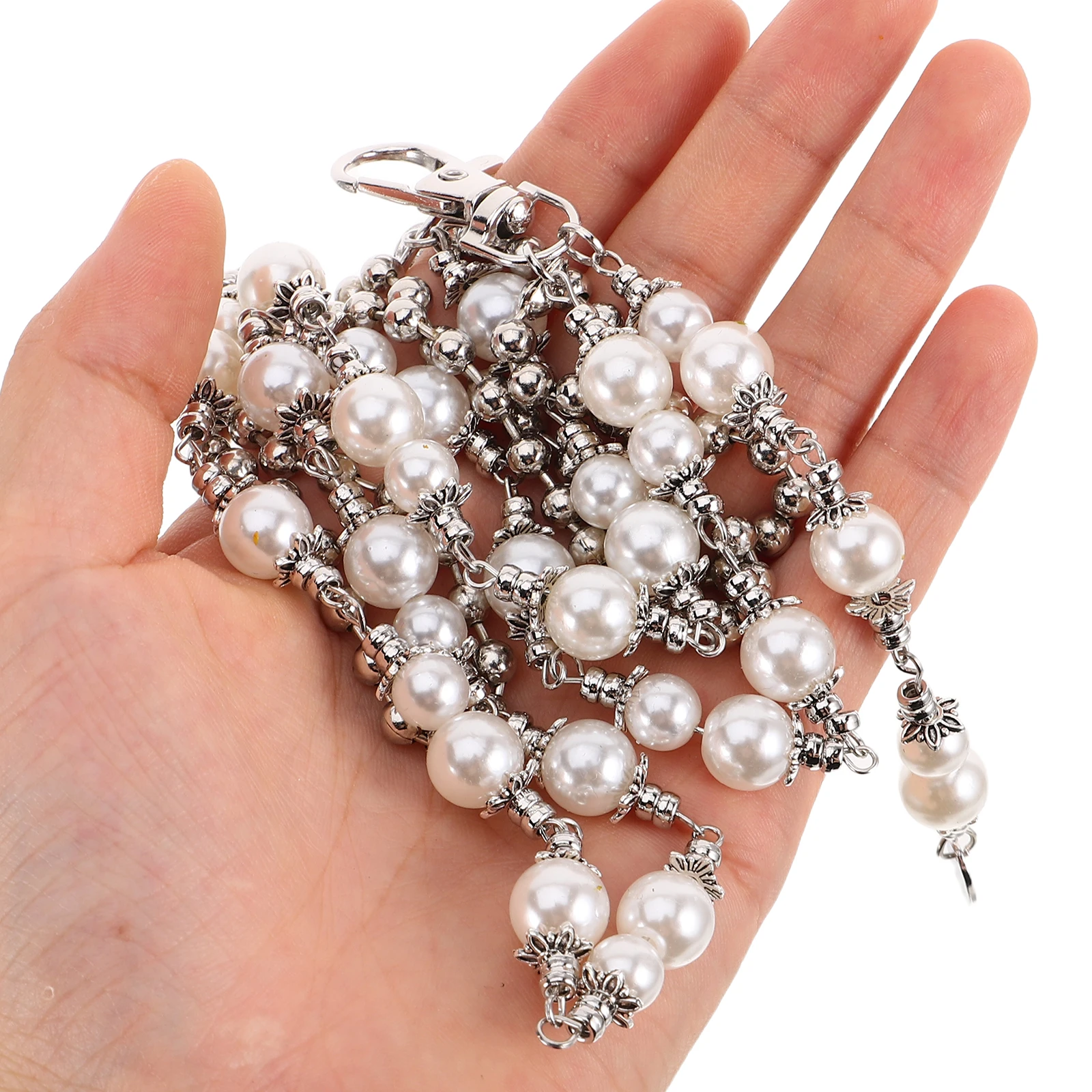 

Hip Hop Pants Chain: Layered Alloy Waist Chain With Plastic Pearls For Men Women Punk Denim Jeans Accessory Streetwear