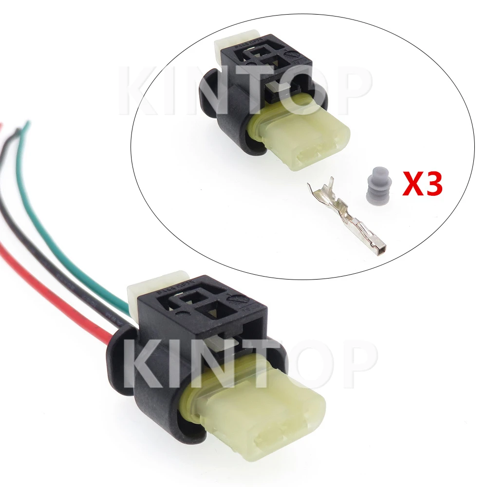 

1 Set 3 Pins 805-121-522 AC Assembly Auto Wiring Terminal Waterproof Socket with Wires Car Accessories