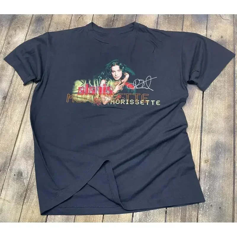 Alanis Morissette In Concert Cotton Black Full Size T Shirt