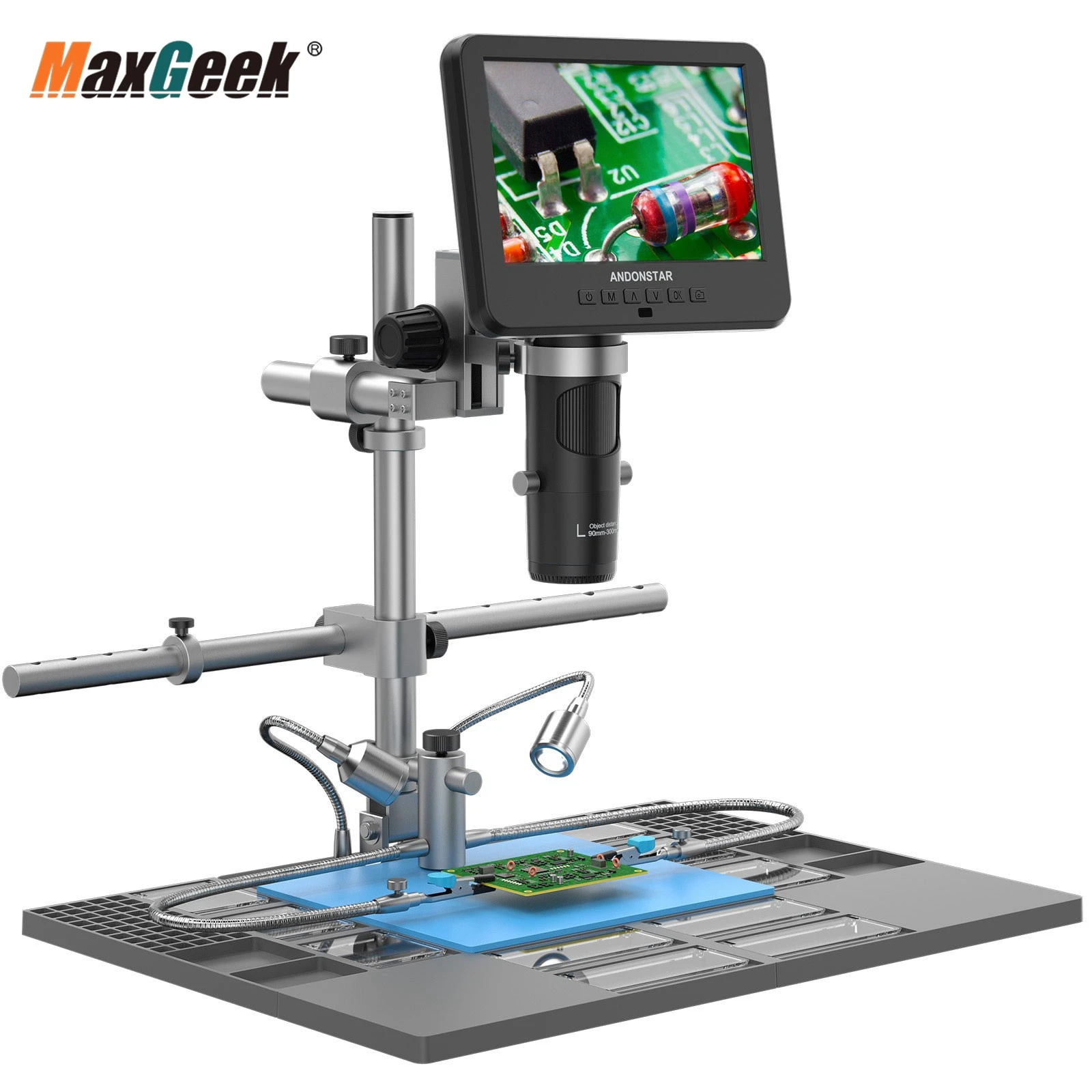 Maxgeek Andonstar AD246SM-Plus HD مجهر رقمي مع شاشة 7 بوصة لإصلاح وصيانة ثنائي الفينيل متعدد الكلور #1