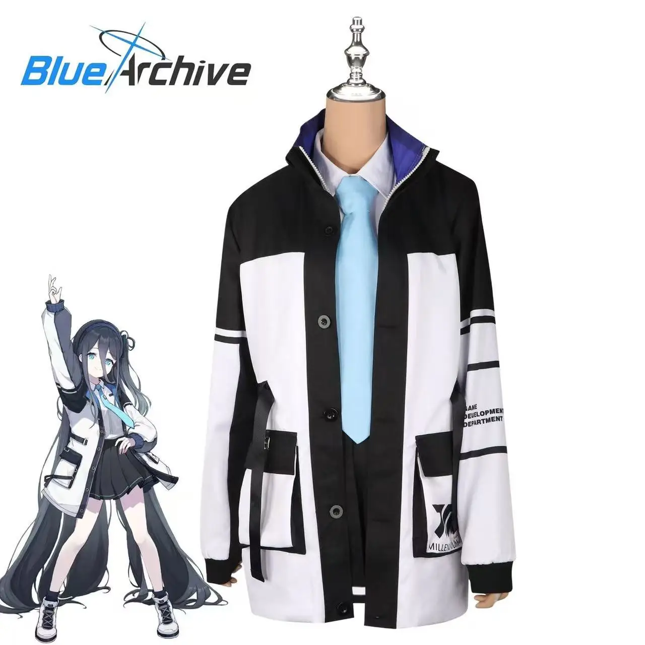 

Blue Archive Alice Cosplay Costume Full Set - Casual Cargo Jacket & Shirt (Anime Game Inspired)