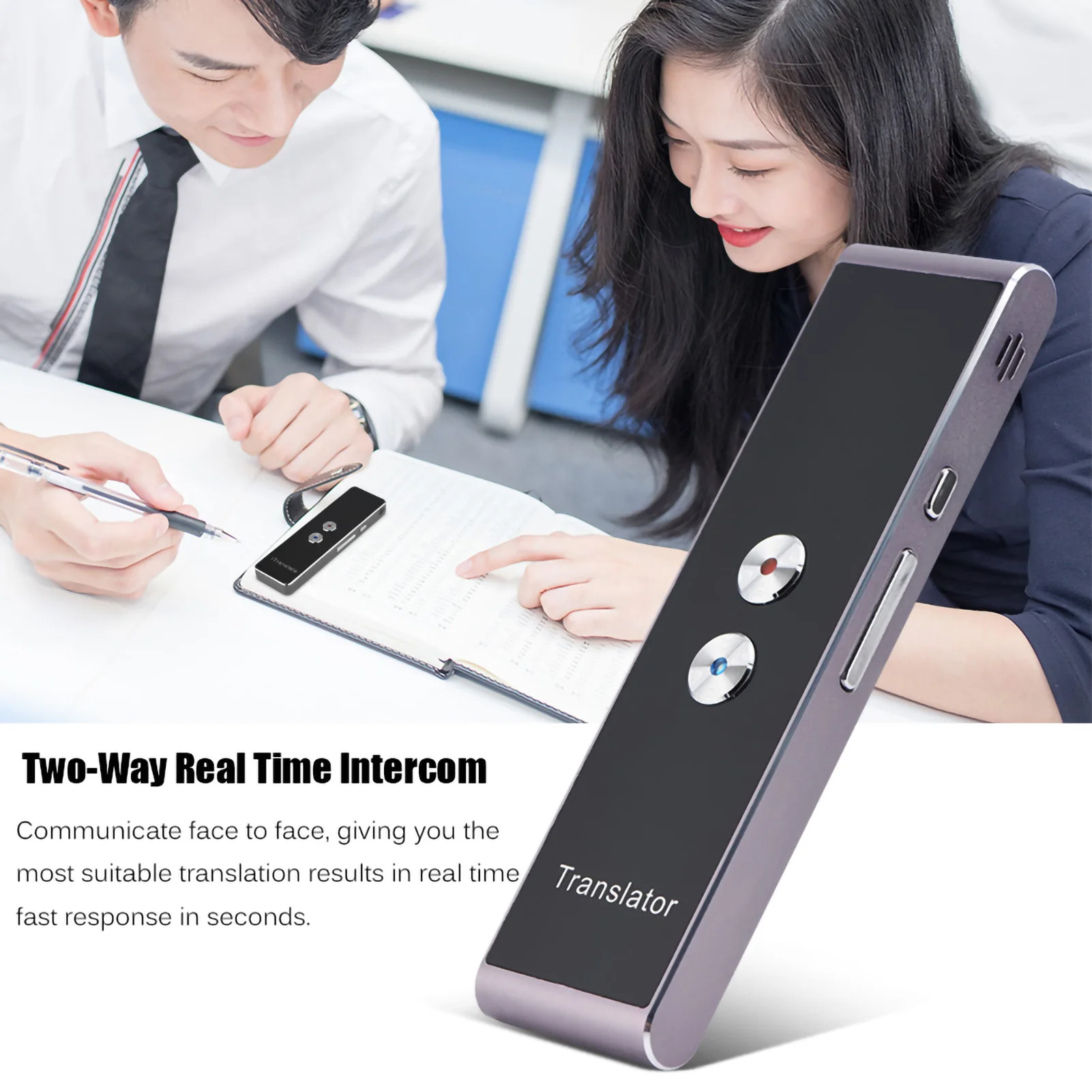 Portable Smart Two‑ Way Real Time Multi‑ Language Voice Translator for Learning Travel Meeting Language Translator