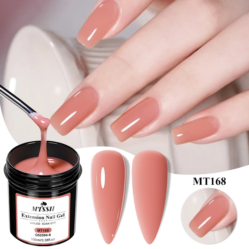 100 مللي سعة كبيرة تمديد جيل للأظافر الوردي شبه دائم الأشعة فوق البنفسجية/LED هلام الورنيش مناسبة DIY بها بنفسك تصميم مسمار الفن تمديد أداة