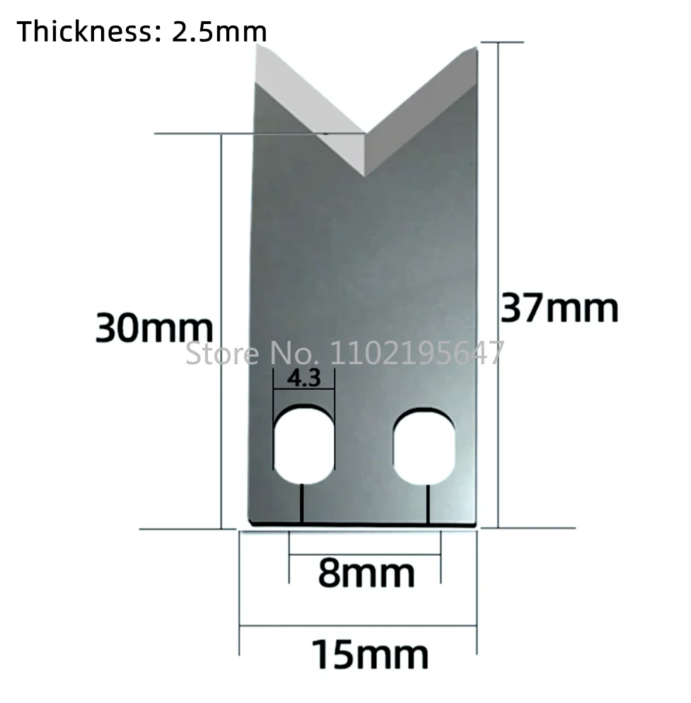 2Pcs Spare Blades for Wire Stripping Machine HSS V-shape Wire Cutting Knife 37x15 38x16