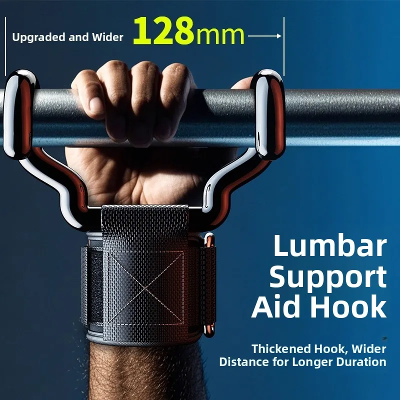 Fitness Pull-Up Assistance Hook Gripper with Wrist Support Strap Human Body Suspension Trainer Fitness Equipment Exercise