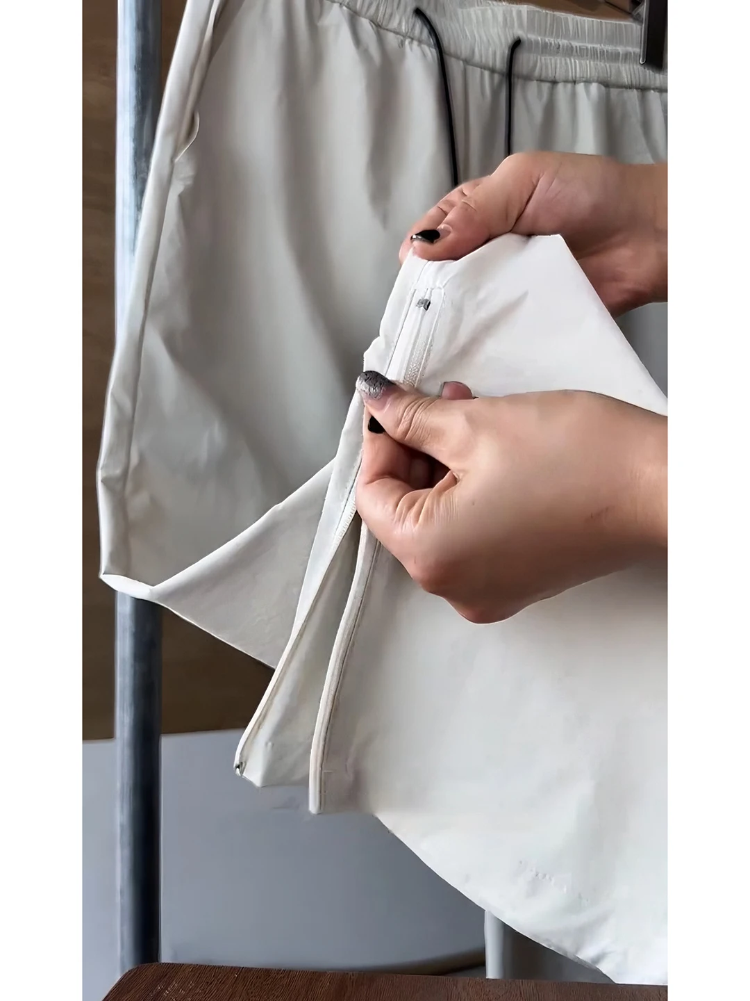 Qui Dry Ice Silk Sports Pants Men's Lightweight Breathable Outdoor Climbing Workwear Trousers Side Zipper Straight Leg Pants