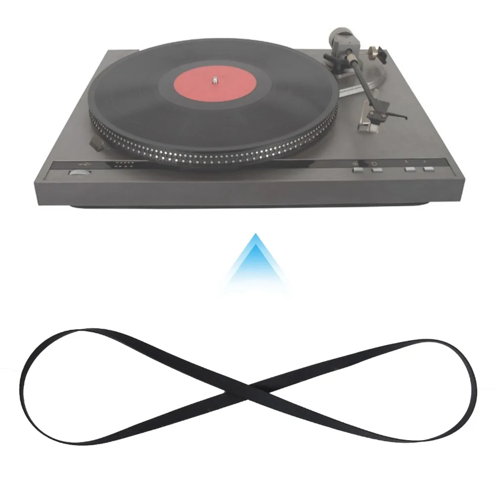 2pcs Premium Black Record Player Belt EPDM Good Elasticity Turntable Drive Belt Phonograph Turntable Belt For Phonograph