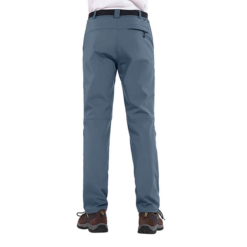 LNGXO Winter Fleece Pants Men Hiking Climbing Camping Waterproof Work Pants Outdoor Sports Mountaineering Skiing Warm Trousers