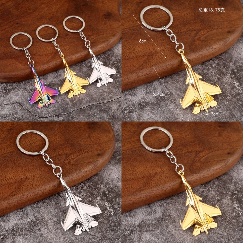 Alloy Airplane Model Keychain for Military Fighter Jet Aircraft Car Key Holder for USAF Space Force Aviation Enthusiasts