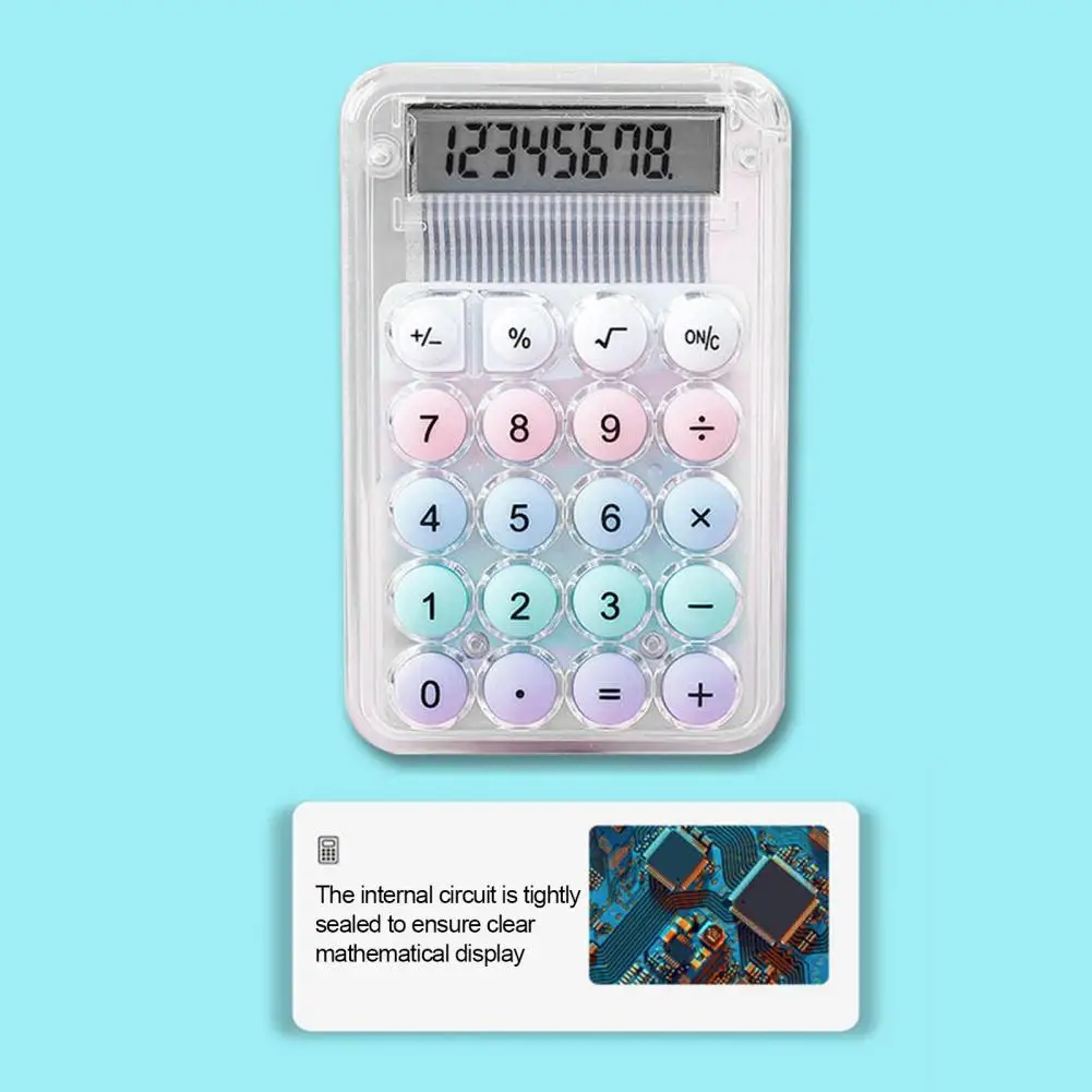 Mini Pocket Calculator Compact Pocket Calculator Portable Handheld Calculator with Lcd Display for Student Exam Study Office