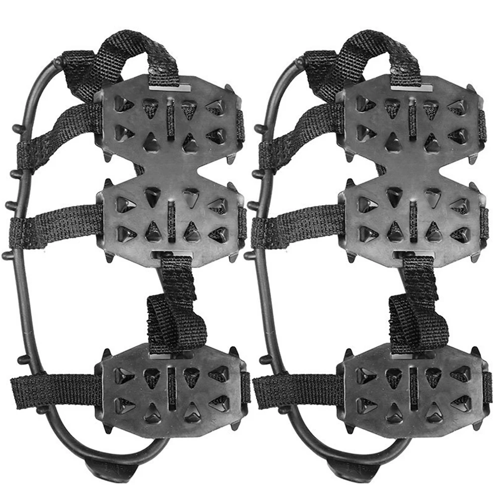 24 Zähne Winter-Eisklauen, rutschfeste Bergsteiger-Stollen, Unisex, Schneeklauen-Schuhüberzüge, Wandern, Wandern, Zubehör