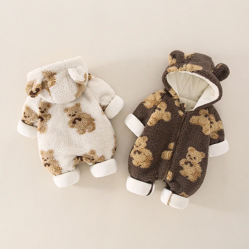 

Baby Clothes Newborn Korean Version Cartoon Jumpsuit Autumn Baby Romper Long-sleeved Fleece Pack Fart Clothes Winter