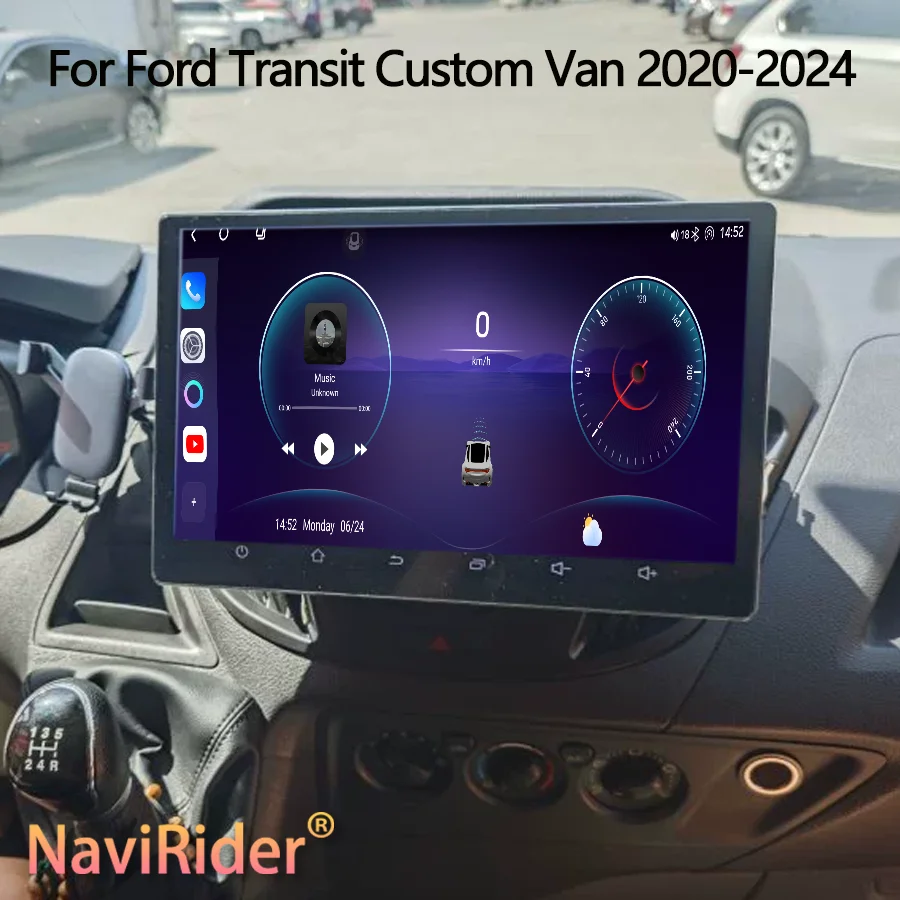 

13,3-дюймовая Android-автомагнитола для Ford Transit Custom Van 2020-2024 с CarPlay, Android Auto, GPS, мультимедийным видеоплеером и головным устройством