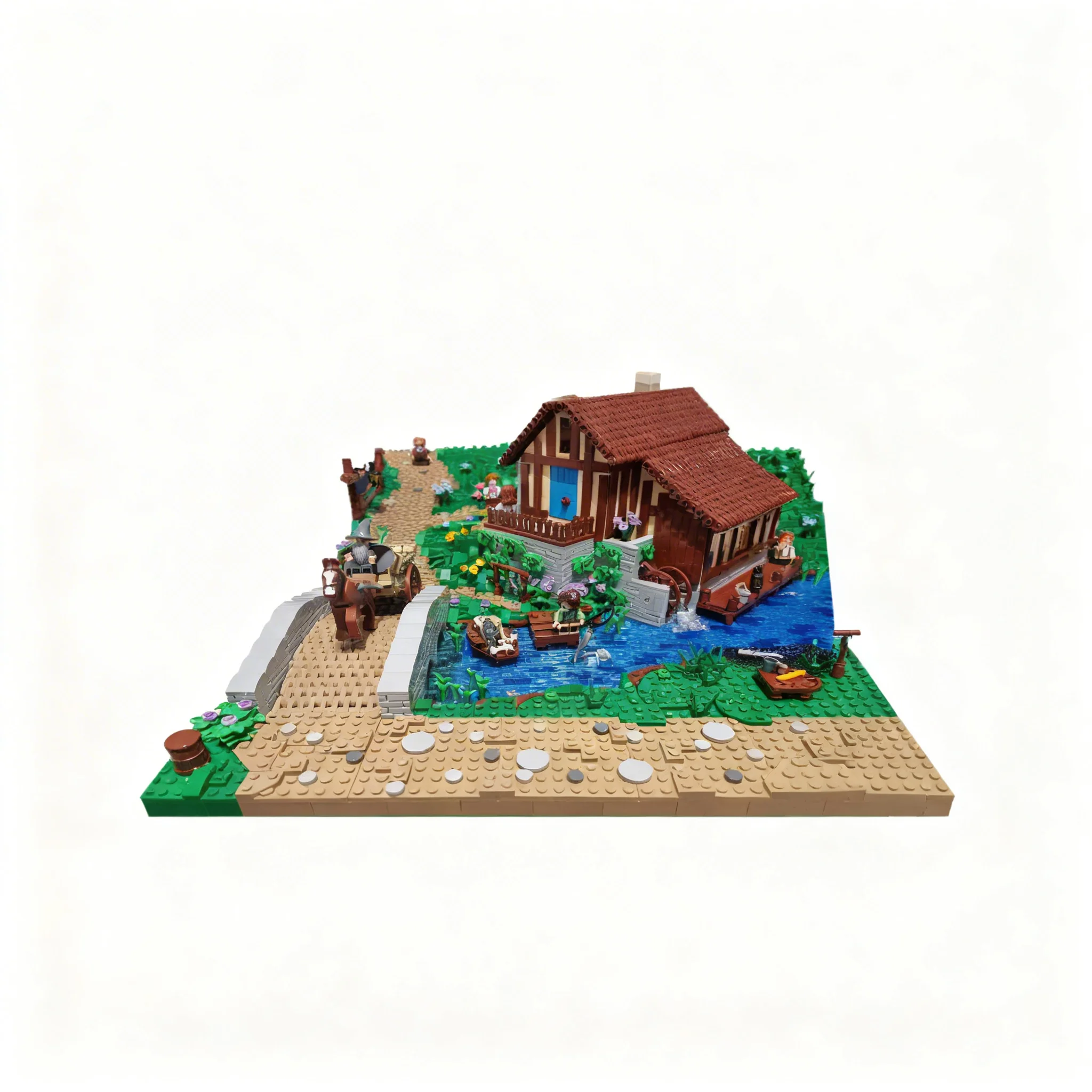 4929pcs MOC The Hobbit And Lord Of The Rings Hobbiton - Section 4 Model Building Blocks Christmas Gift Toy Birthday Assemble