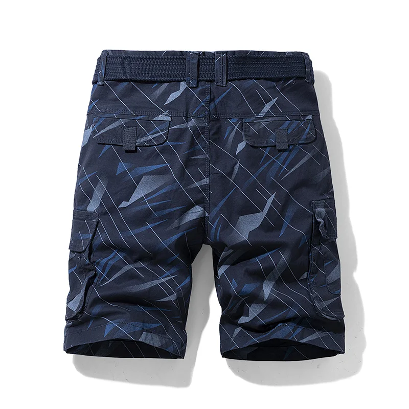 Short cargo militaire en coton pour hommes, impression de marque, mode décontractée, course en plein air, multi-poches, été, nouveau