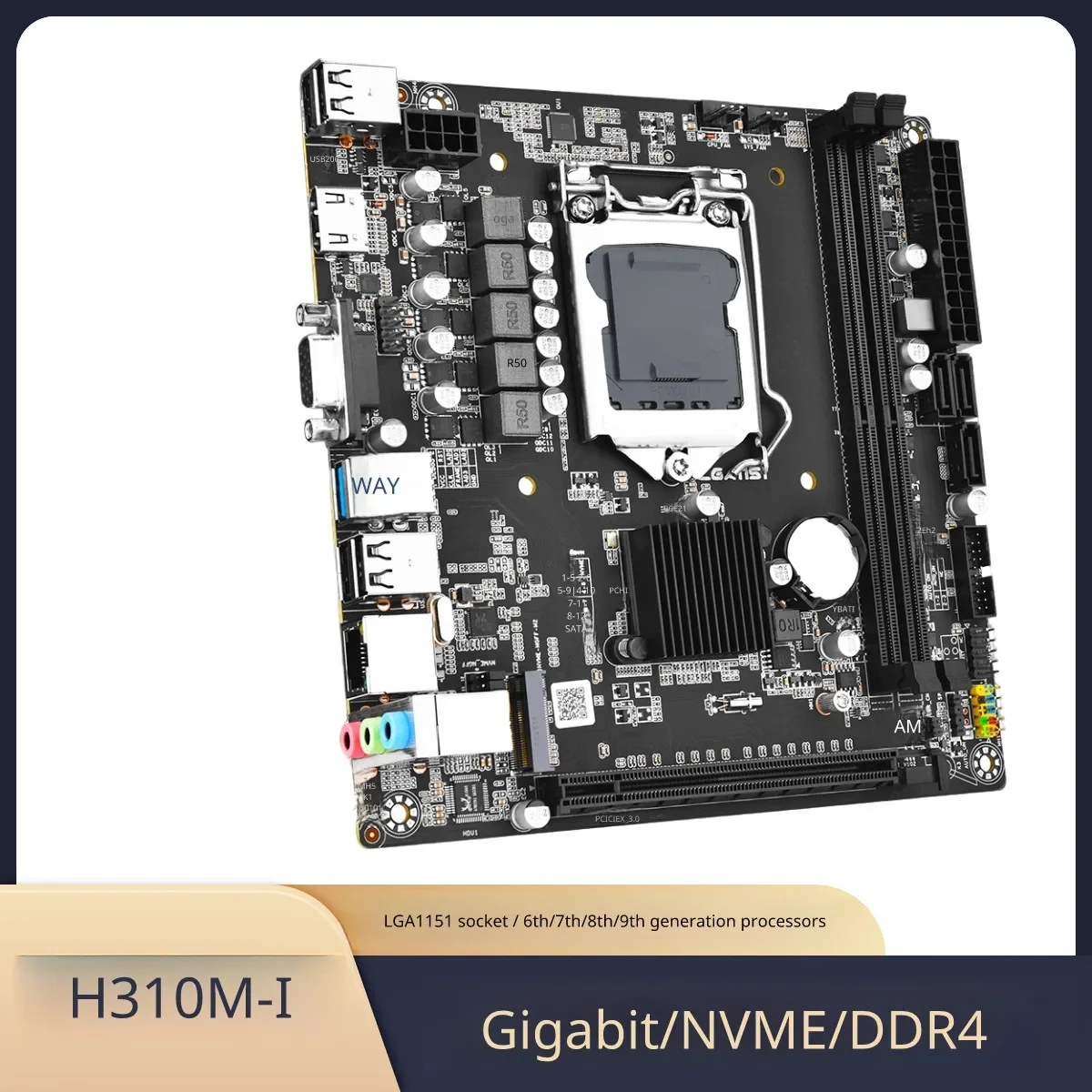 لوحة أم H310M mini-ITX لسطح المكتب Intel H310 LGA1151 DDR4 لمعالج Intel 6/7/8/9th/7th/8th/9th