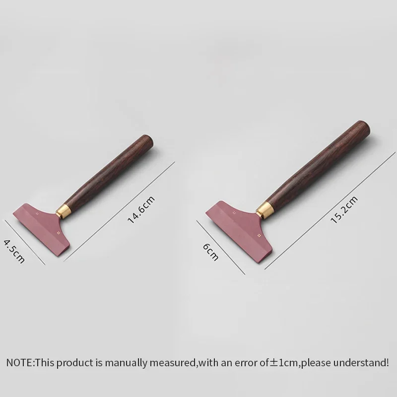 YOMDID Leather Scraper DIY Leather Crafts Smear Glue Thin Gluing Gumming Board Handmade Sewing Leather Scraper Sandalwood Handle