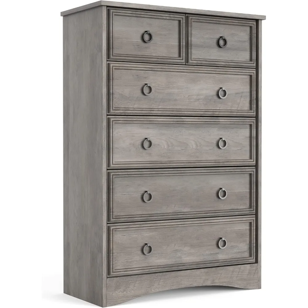 

LGHM Modern 6 Drawer Dresser, Dressers for Bedroom, Tall Chest of Drawers Closet Organizers & Storage Clothes