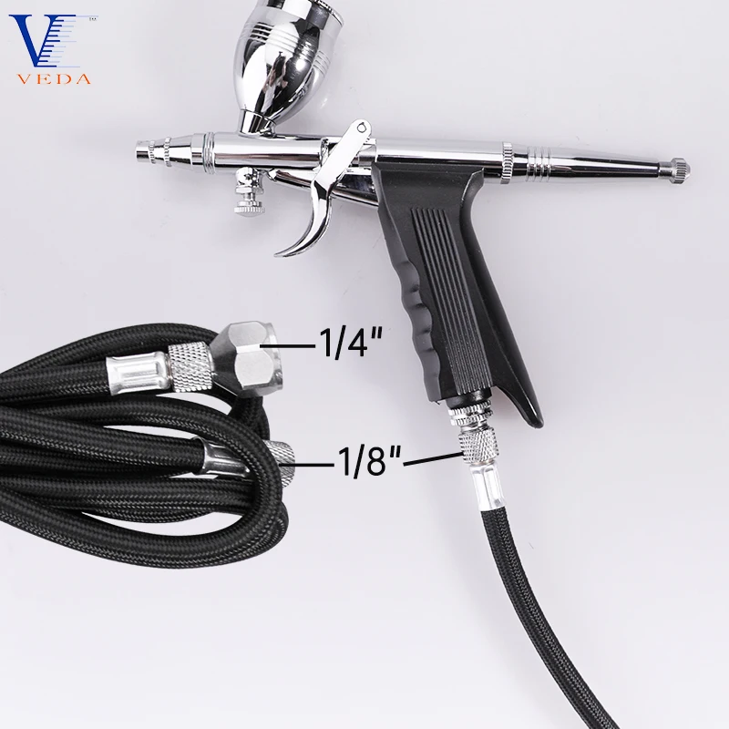 0.3mm Airbrush Kit With 0.5/0.8mm Needle & Nozzle Hose Accessories for Nail Art Model Spray Painting Cake Dual Action Air Brush