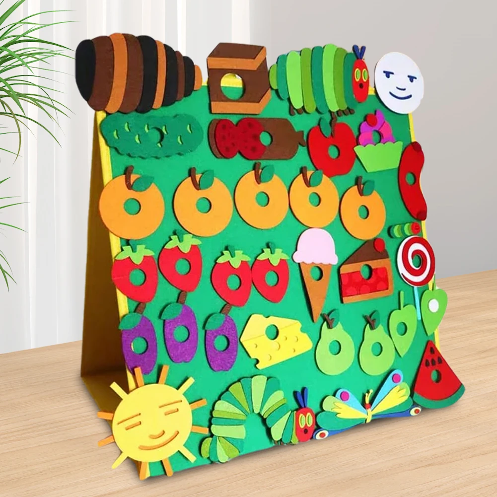 

Игрушка «Голодная гусеница», английские книжки с картинками, учебные пособия, фетровые игрушки, развивающая игрушка «Голодная гусеница», веселые фетровые игрушки, фетровая доска