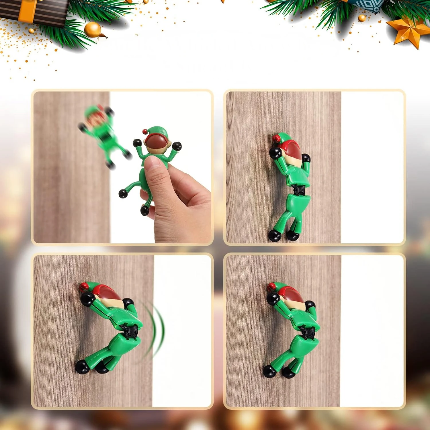 Kerst TPR ontluchting speelgoed elasticiteit, rekbaar, plakkerige handen, muurklimmers, saltouders, kleine mensen verlichten stress