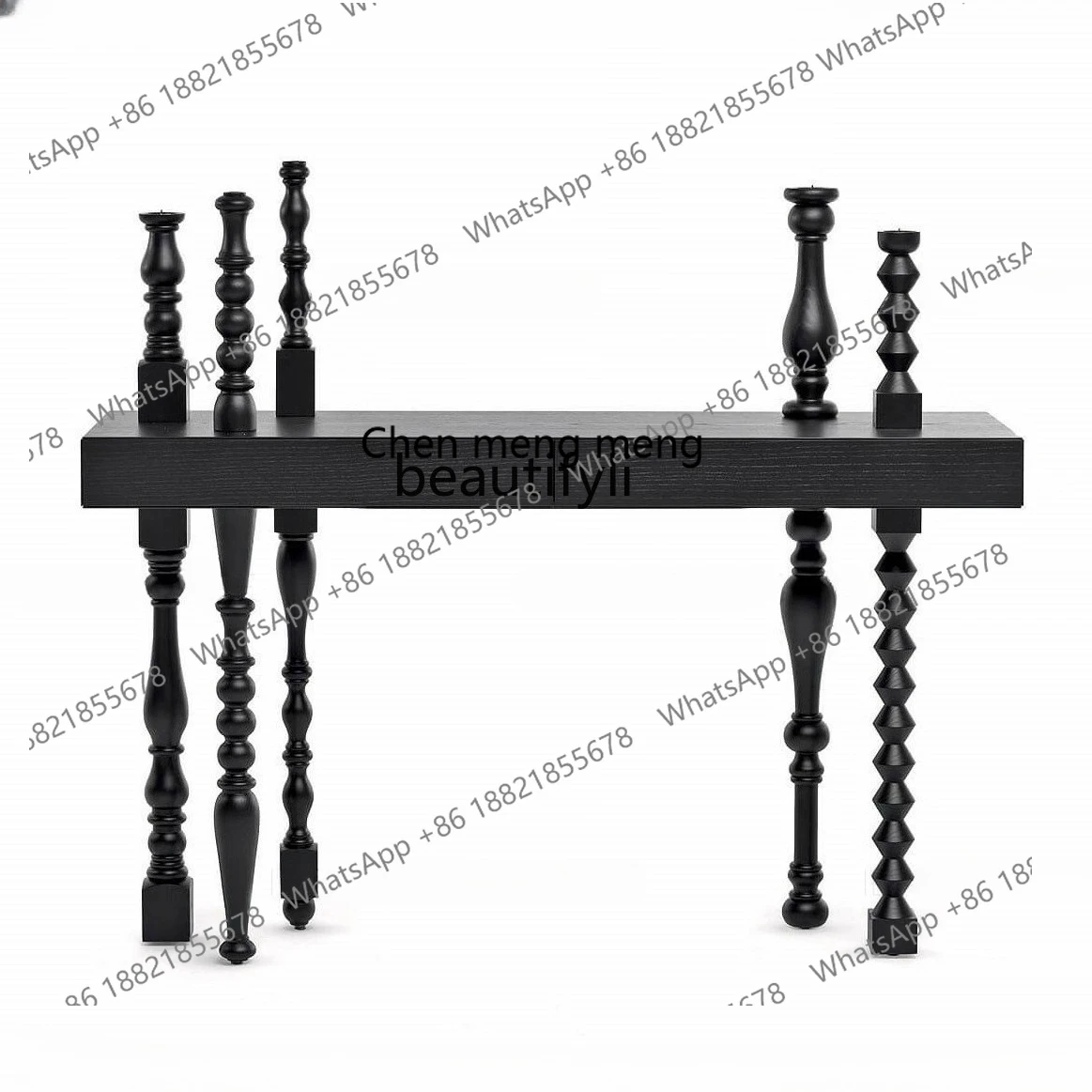 X  Creativity, Entrance Table, Case Table, Console, Roman Column Foot Candle Table Light Luxury