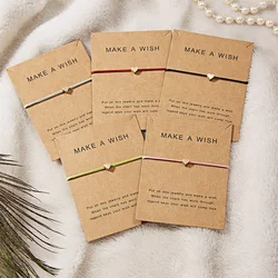 Minimalist Small Love Heart Bracelets For Women Men Handmade Woven Colored Rope Chain Heart Bracelet Friendship Party Jewelry