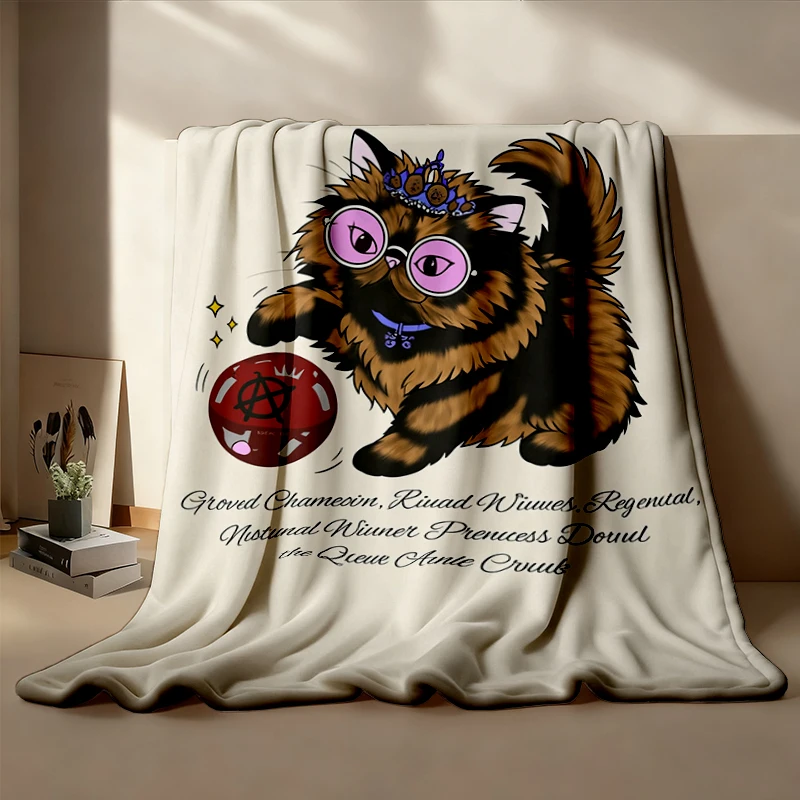 Princess Donut Flannel Blanket, Merch, Aesthetic Bookish Flannel Throw, Geeky Cat Mom Gift