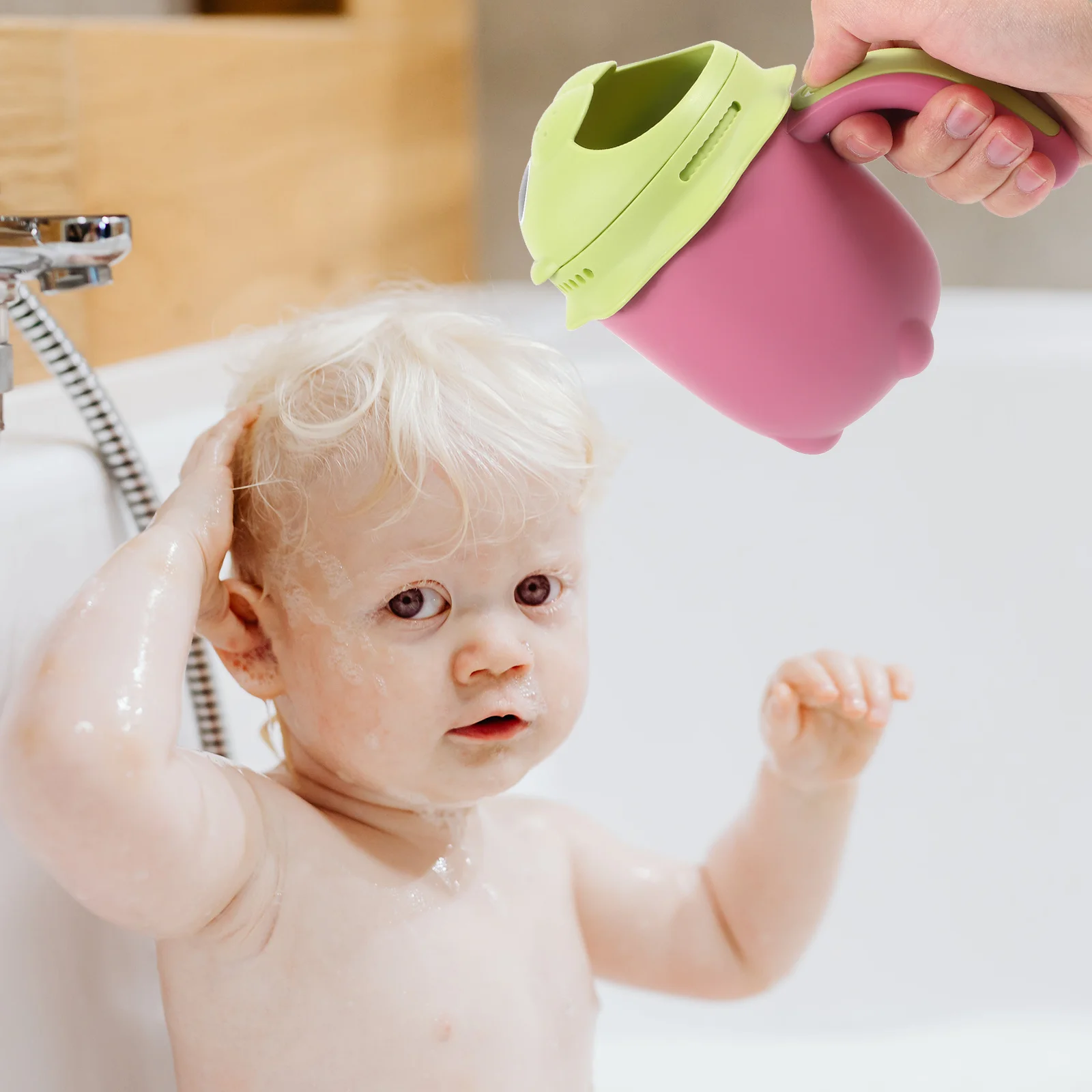 كوب شطف شامبو الأطفال بسعة كبيرة من مادة البولي بروبيلين، شطف حمام آمن للأطفال، كوب شطف شامبو الطفل