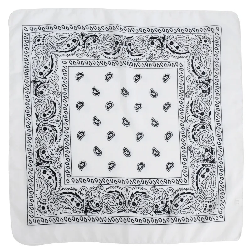 Bandana cuadrada paisley negro rojo estilo hip hop – Táctica unisex - imagen 2