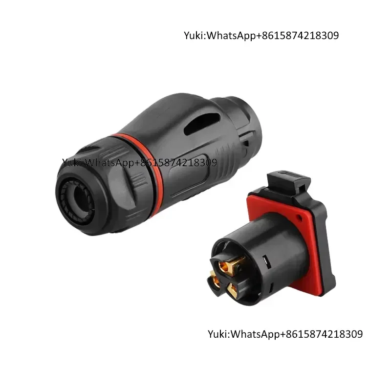 Wholesale M24 Electrical 3P Industrial Waterproof Power Connector IP67 Protection Din Terminal Alloy Copper Contact Material