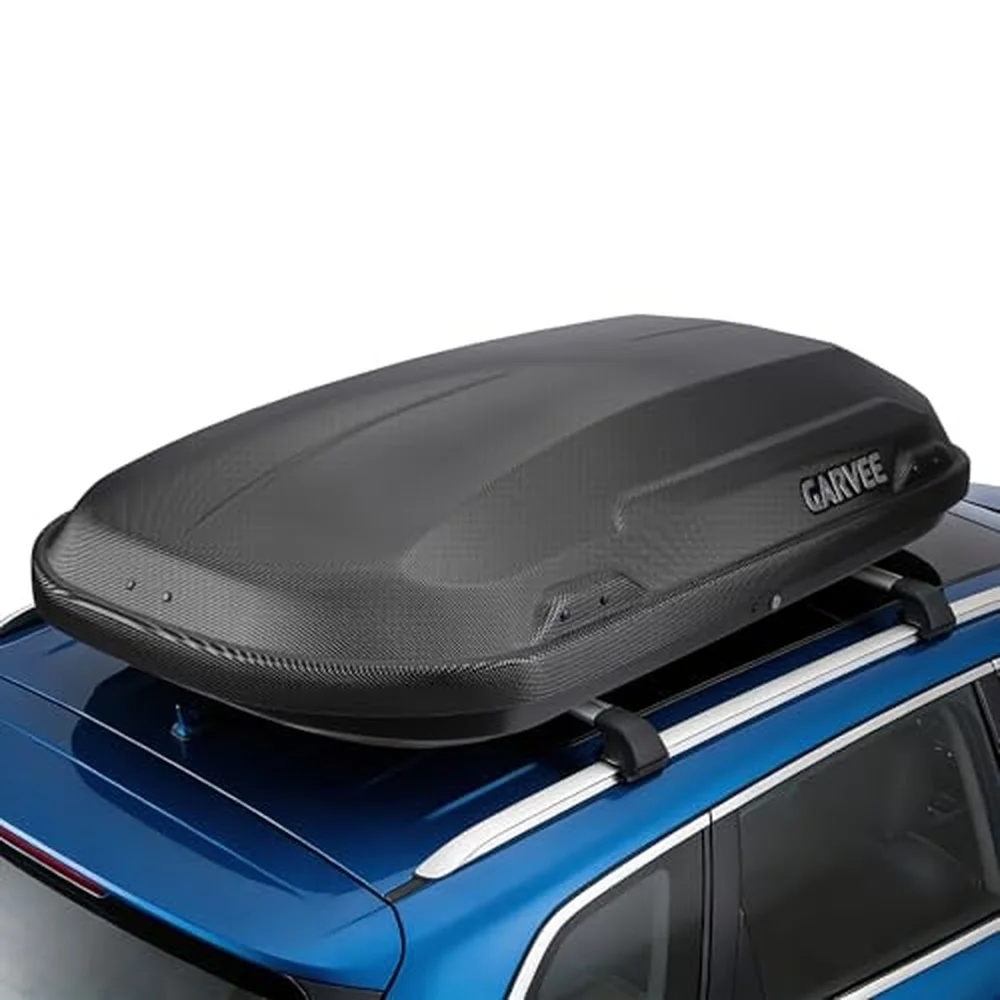 Rooftop Cargo Box Hard Shell Roof Cargo Carrier Car Roof Boxes with Dual Side Opening 11.5 Cubic Feet 135 LBS Load