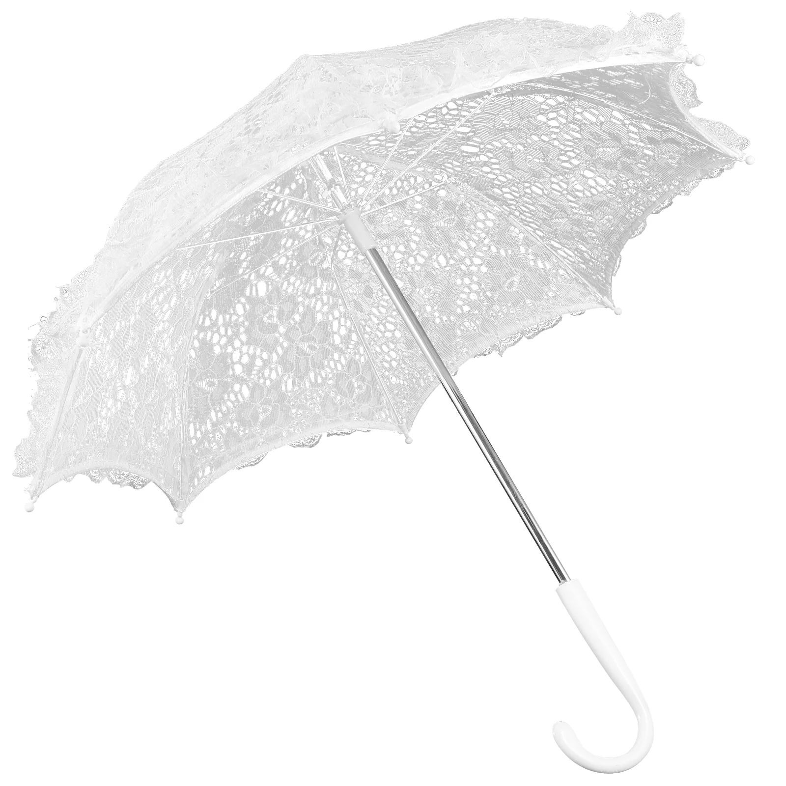 Wedding Decor Gift Umbrella White Photography Props Gothic Kids Umbrellas Rain Craft Lace Embroidery