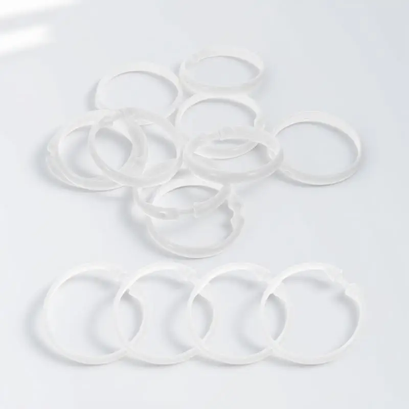 

12 шт. крючки для занавесок для душа пластиковые овальной формы нержавеющие гладкие скользящие кольца для драпировки ванной комнаты кольца для занавесок для душа