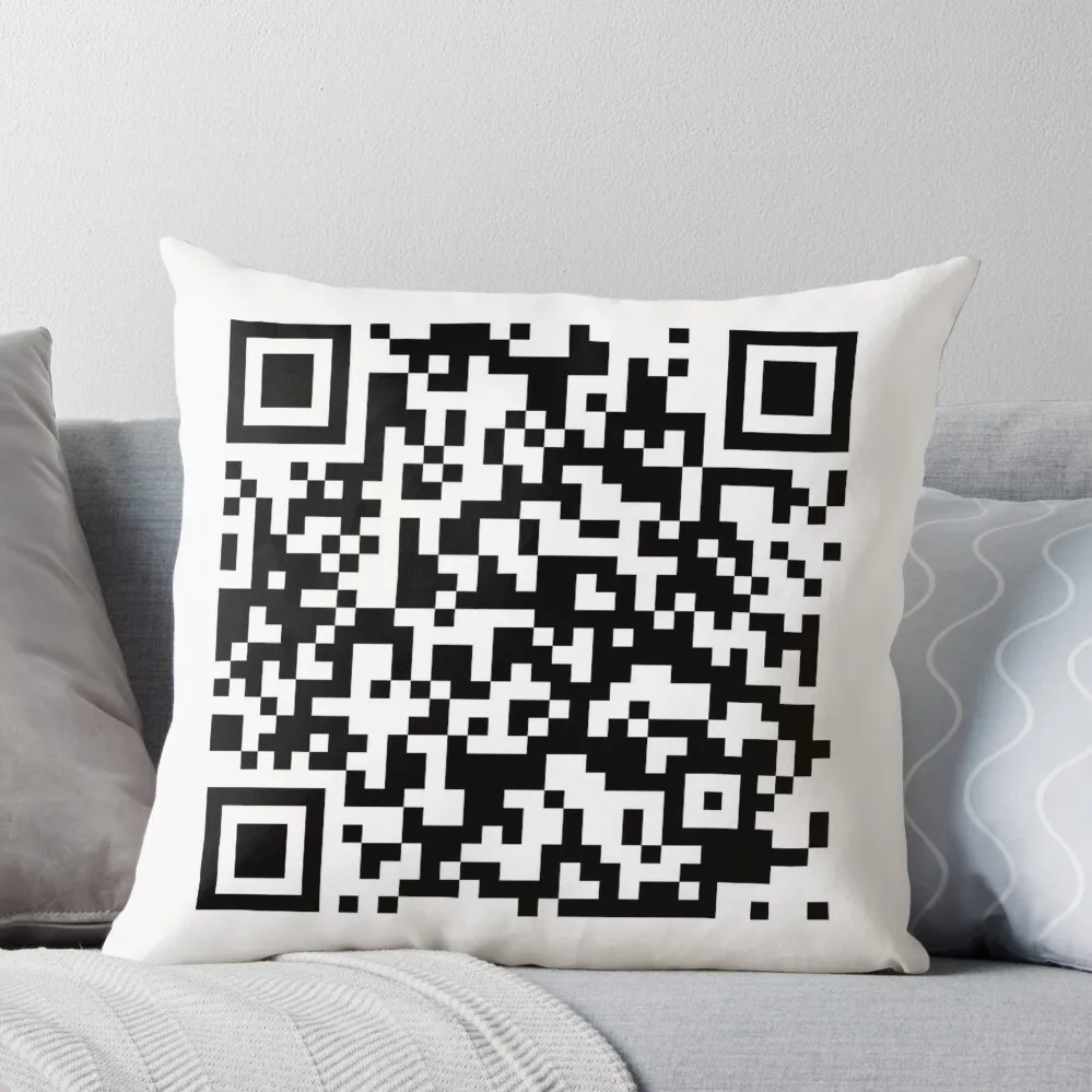 QrCode Rick Astley - Never Gonna Give You Up Throw Pillow Cushions For Decorative Sofa Decorative pillow case