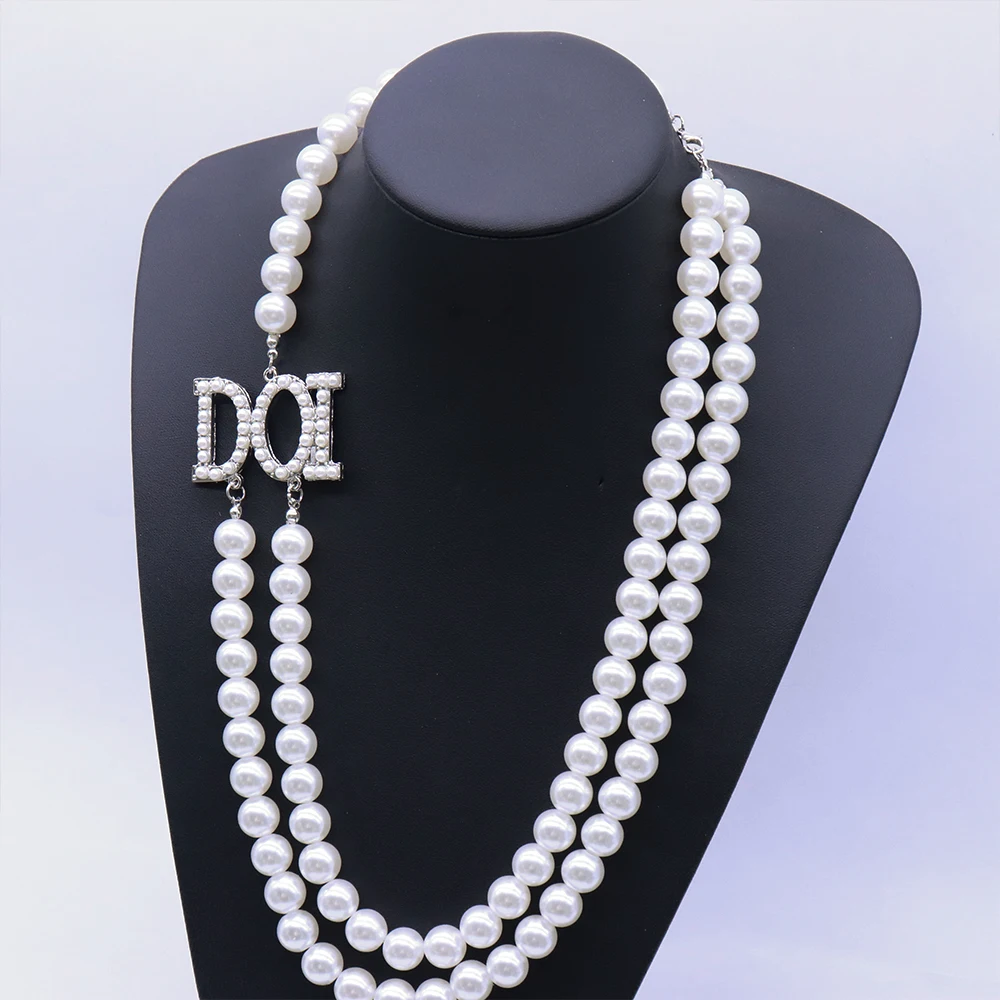 اللؤلؤ المختنق بيان اليونانية رسالة الأحمر الثروة DST زيتا DOI TLOD سوينغ فاي سوينغ دلتا نادي نسائي قلادة مجوهرات #6