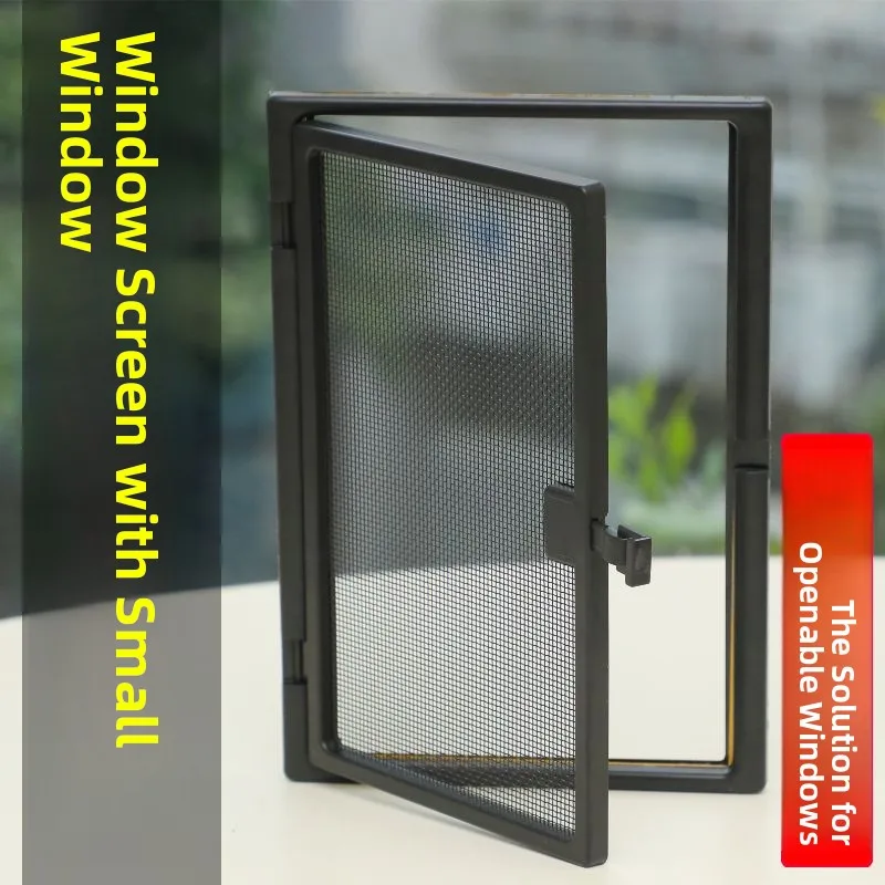 Self-Installation Mosquito-Resistant Window Screen with Handle Small Window Accessory Single Purchase Stick-On Window Screen