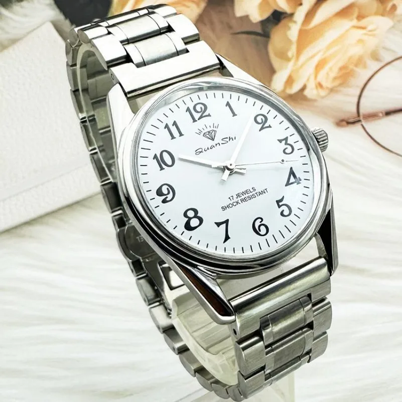 Vintage Watch Manual Winding Mechanical  Boys  Large Digital College Entrance Examination  Middle-aged and Elderly
