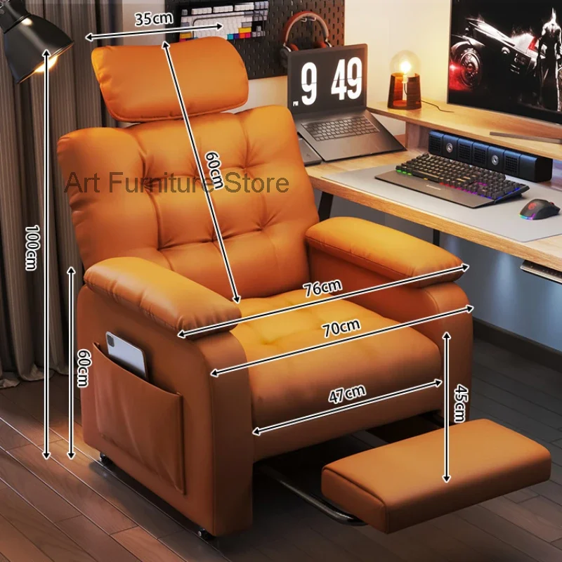 Recliner Arm Office Chair Ergonomic Boss Bedroom Comfy Office Chair Swivel Massage Gaming Sillas De Oficina Office Furniture