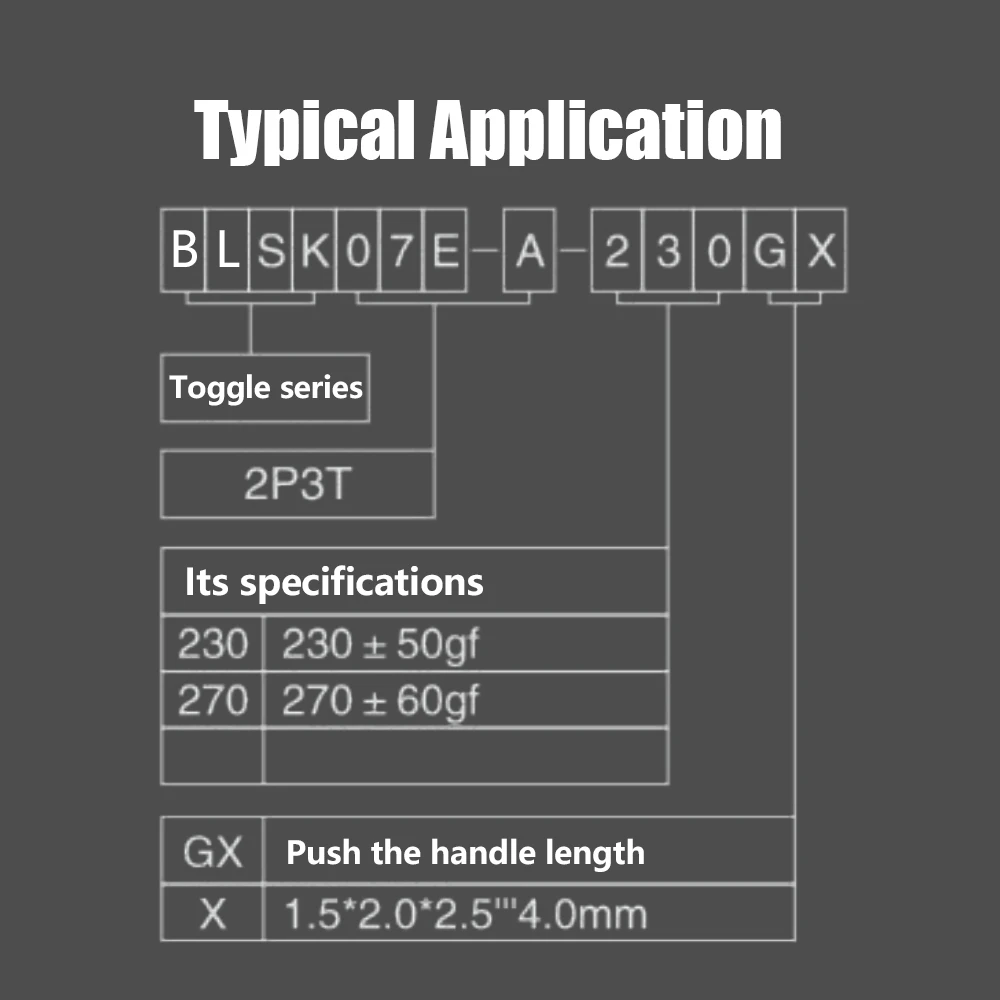 50PCS BL-BD-SK07E-A-230G2 Smd 8 Pin Waterproof Metal On Off 12V Toggle Switch For Car Dash Free Samples SPST Product Category