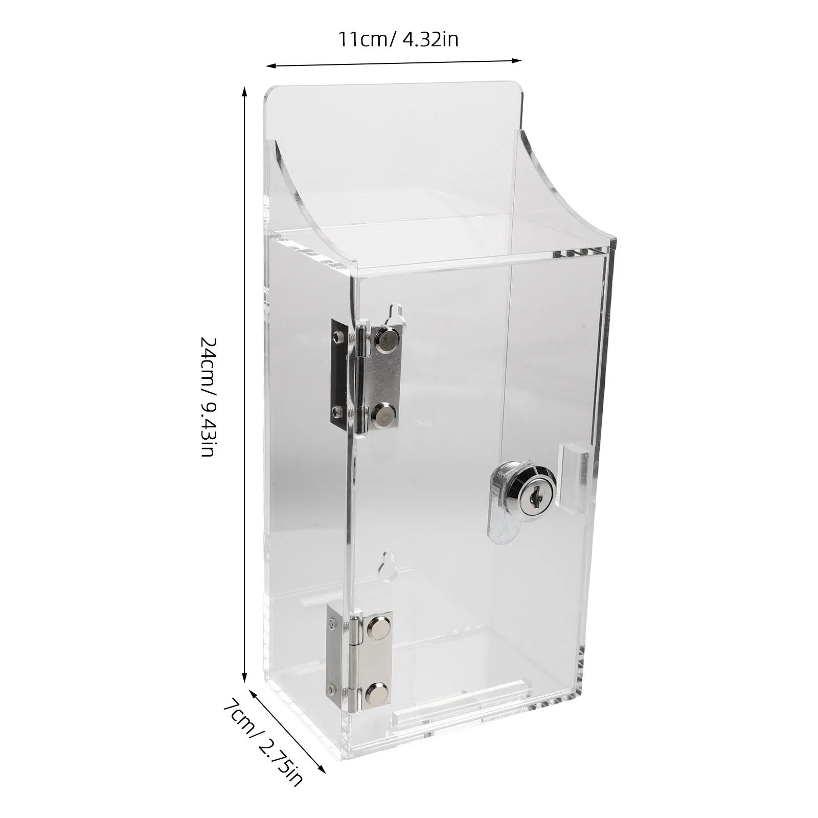 Lockable Wall Mounted Phone Storage Box Clear Acrylic Design Universal Fit for All Smartphones Classroom Office Home