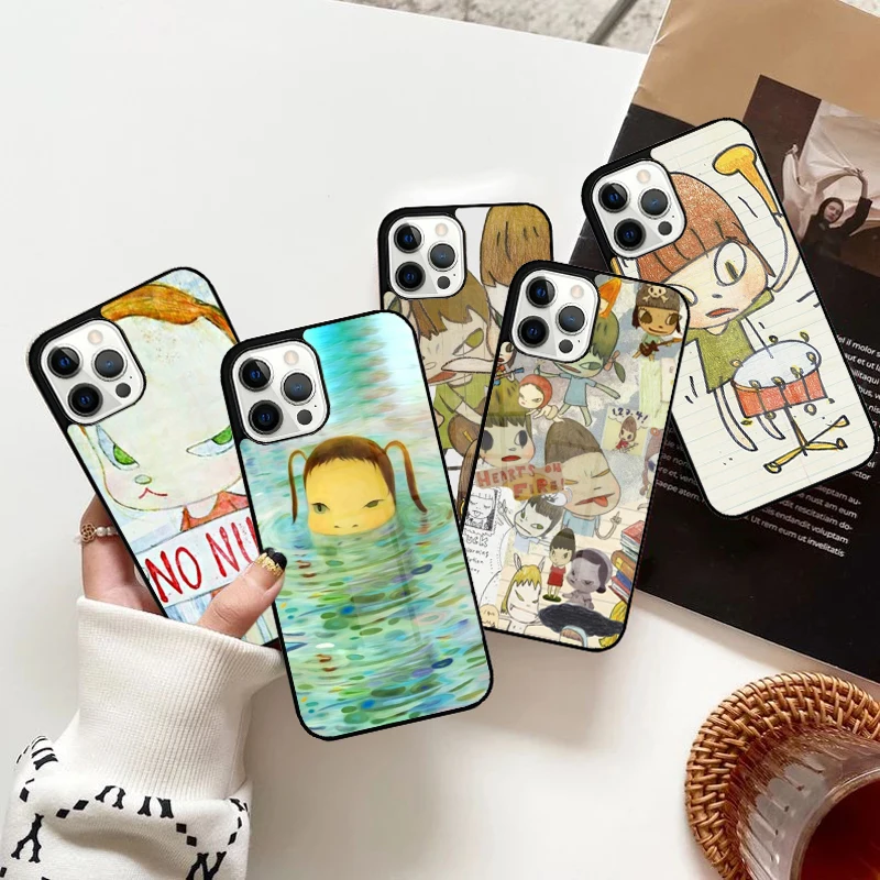 Japan Yoshimoto nara Cartoon Girl Phone Case Magnetic for iPhone 15 16 14 13 Pro Max 11 12 Mini Magsafe Wireless Charging Cover