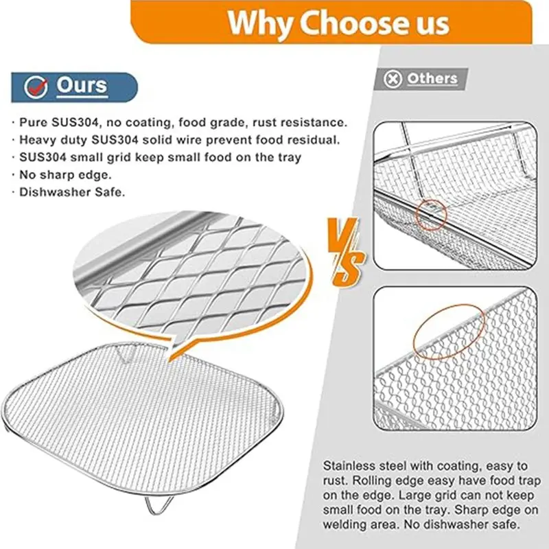 Hot-For Ninja Crispi Accessories- Stainless Steel Crisper Trays(2-Pack) For Ninja Crispi FN100 And For Ninja Crispi Pro AS101